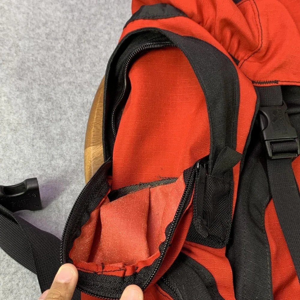 L.L.Bean Hiking Backpack Red Black LG Capacity Camping Pack Waist‎ Belt Hunting